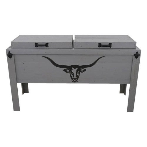 Longhorn Face Double Cooler - Gray