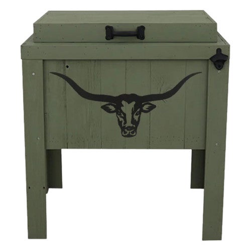 Longhorn Face Single Cooler - Sage