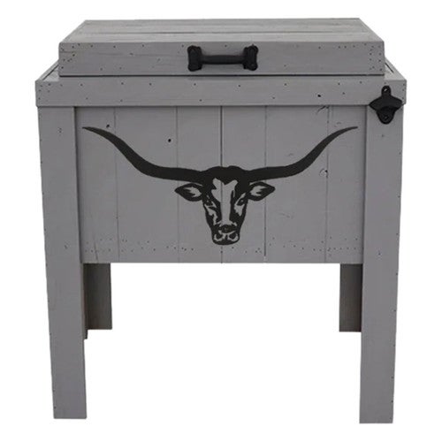 Longhorn Face Single Cooler - Gray