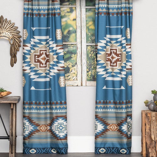 Blue Canyon Lined Drapes - CLEARANCE