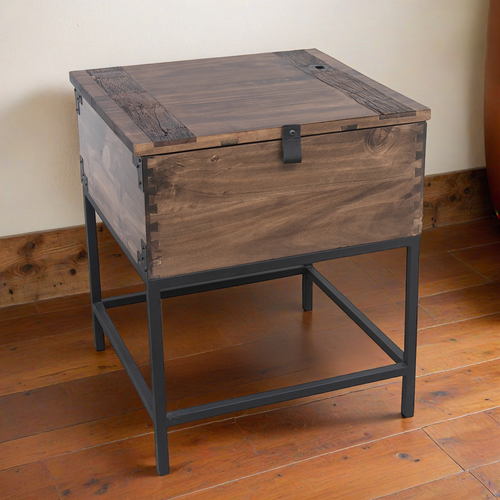 Lakeshore Walnut Trunk Style End Table