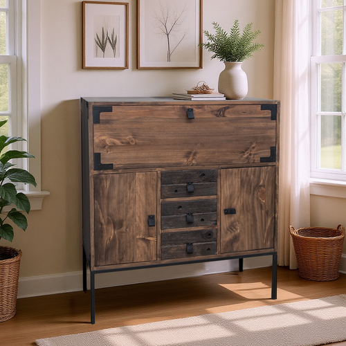 Lakeshore Walnut Wine Cabinet