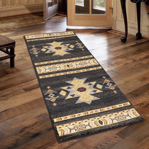 Outlaw Oasis Black Rug - 3 x 7