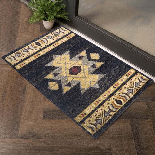 Outlaw Oasis Black Rug - 2 x 3