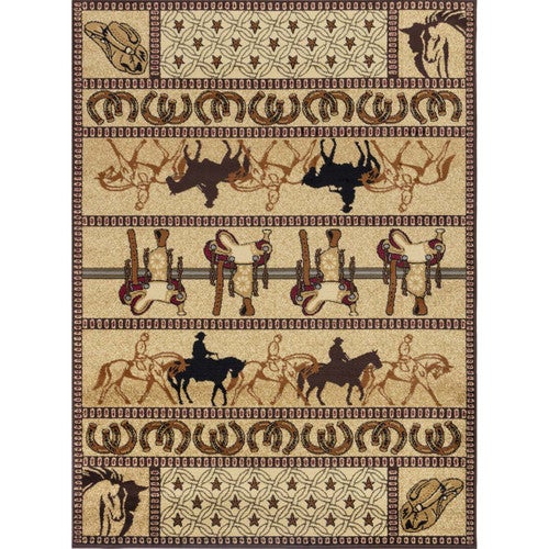 Saddle Up Cowboy Rug - 5 x 7