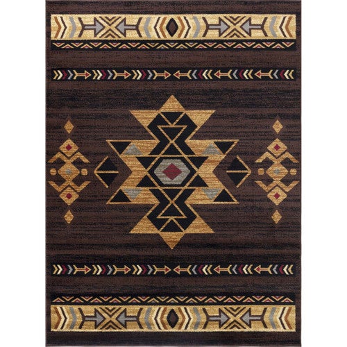 Outlaw Oasis Brown Rug - 5 x 7