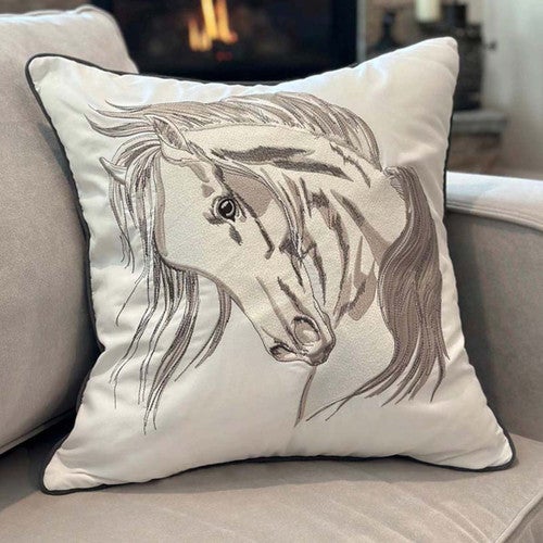 Elegant Horse Pillow