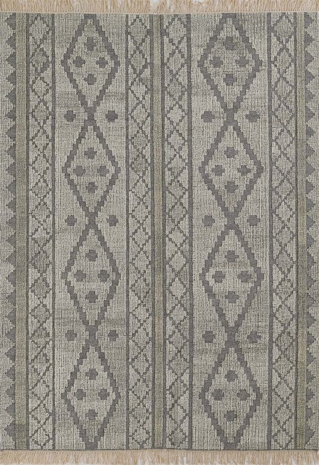 Rustic Rawhide Gray Rug - 5 x 8