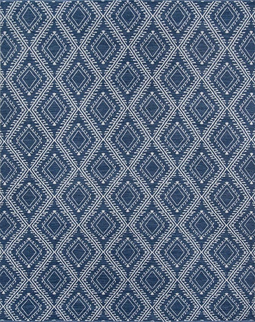 Navy Blue Western Indoor/Outdoor Rug - 8 x 10