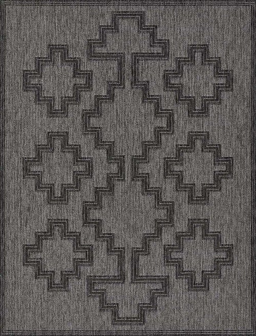 Kachina Gray Indoor/Outdoor Rug - 3 x 5
