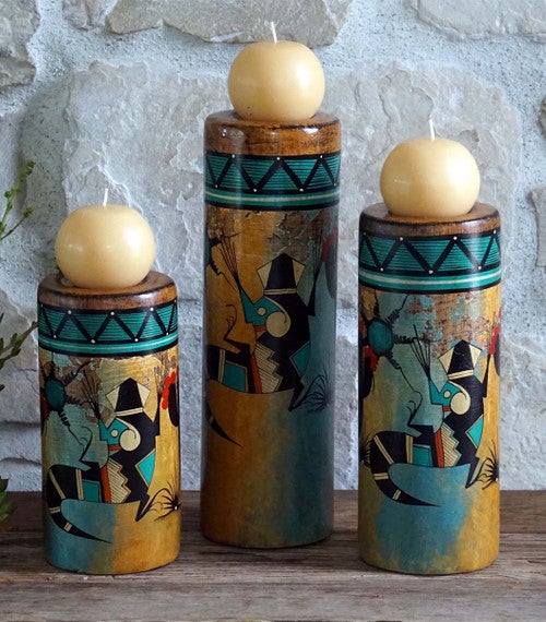 Lizard Rustic Candle Holder - Set of 3