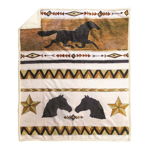 Cowboy Angelic Fleece Throw