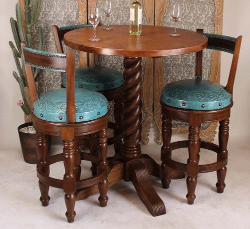 Reno Swivel Barstool - Turquoise