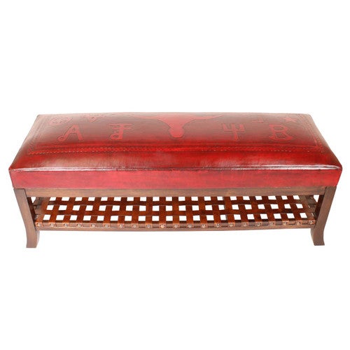 Laredo Super Bench - Steer Brands Red