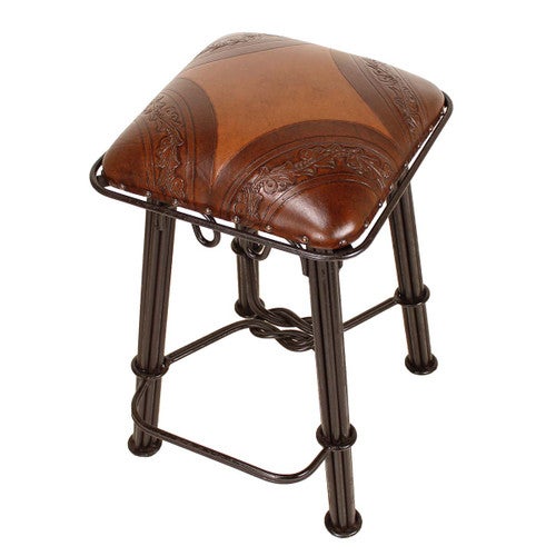 Coronado Iron Counter Stool - Two Tone Colonial Corners