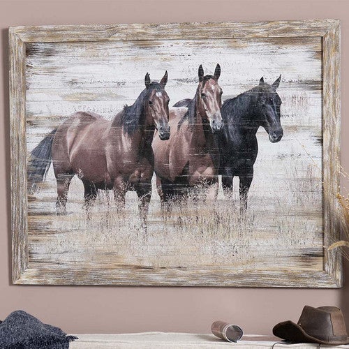 Rustic Equine Trio Wall Art