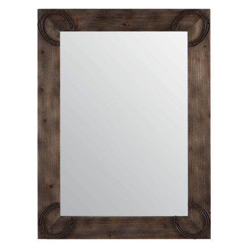 Rustic Wrangler Wooden Wall Mirror