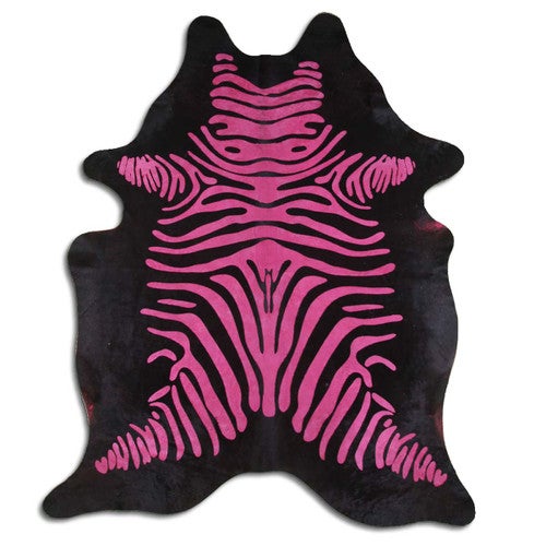 Magenta Zebra Cowhide Rugs