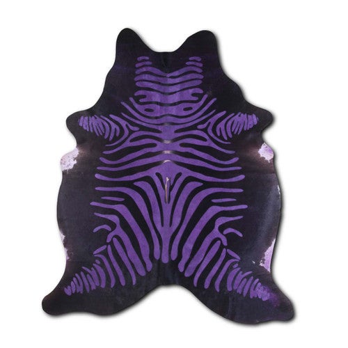 Violet Zebra Cowhide Rugs