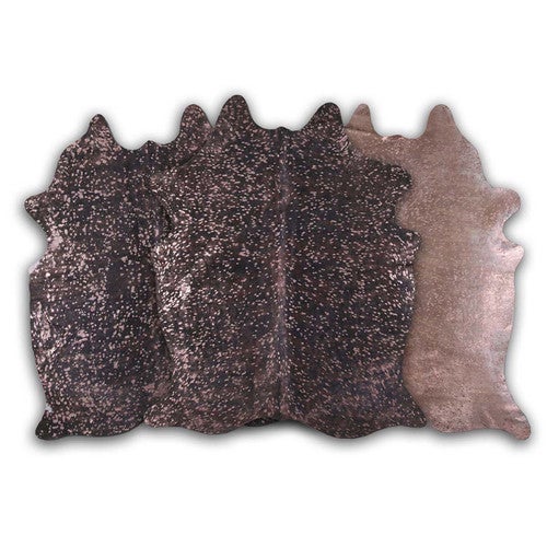 Rose Specked Brindle Cowhide Rug - Large