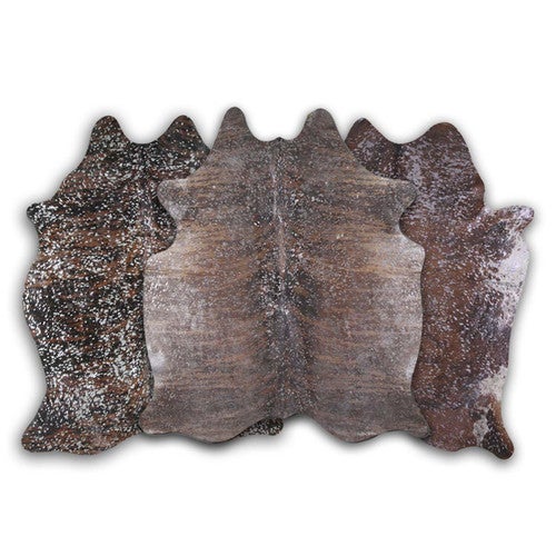 Silver Specked Brindle Cowhide Rug - Large