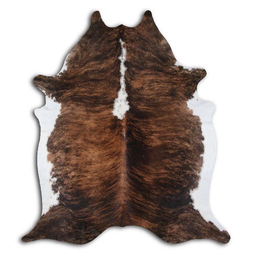 White Belly Variegated Cowhide Rug - Large