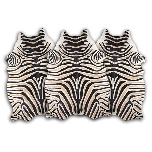 Printed Double Zebra Cowhide Rug