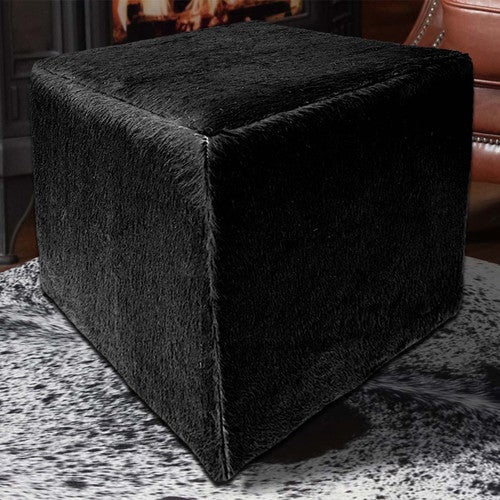 Angus Cowhide Square Pouf
