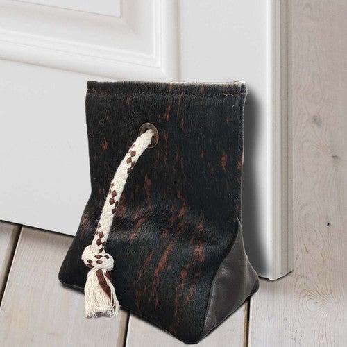 Cowhide Dark Brindle Door Wedge