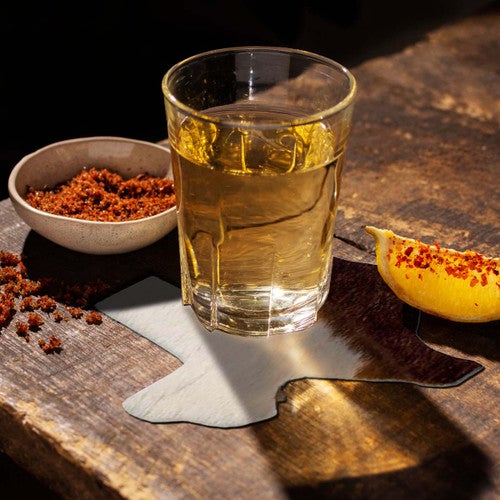 Lone Star State Cowhide Coasters - Set of 4