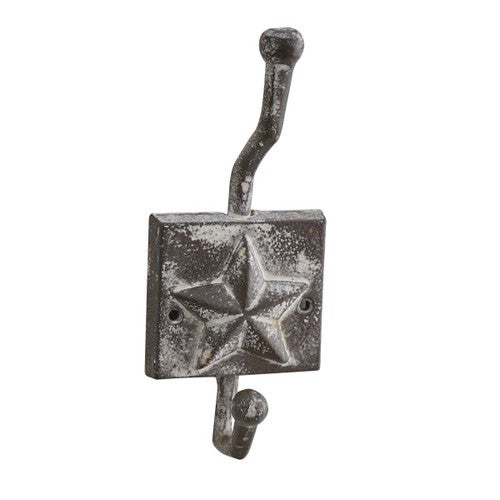 Rustic Star Single Wall Hooks - Set of 2