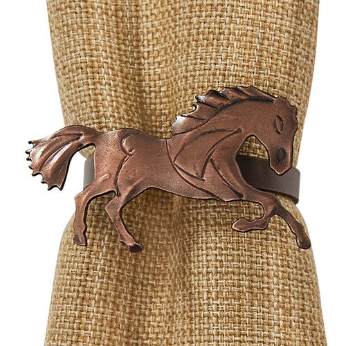 Rustic Galloping Horse Napkin Rings - Set of 4