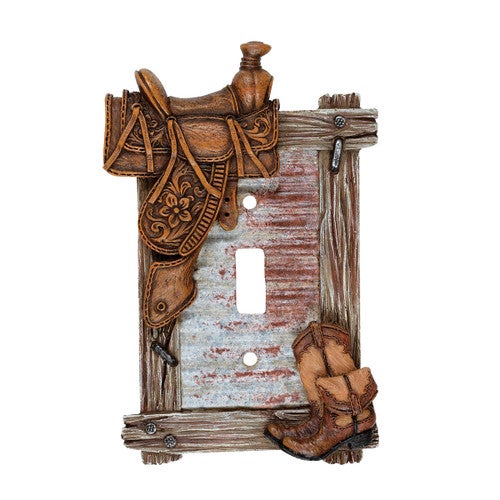 Barnwood Boots & Saddle Switch Plates - CLEARANCE