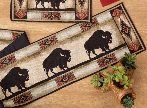 Native Bison Table Runner