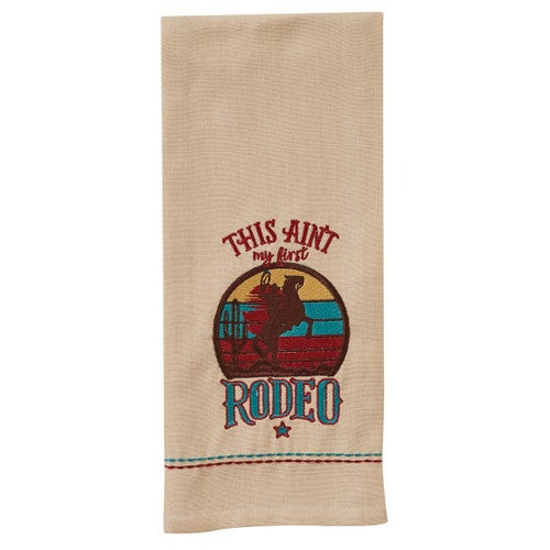Western Rodeo Embroidered Dishtowels - Set of 4