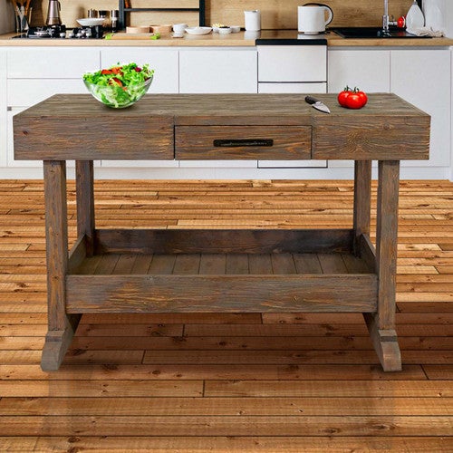 Oasis Brown Kitchen Island