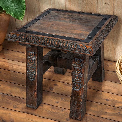 Colonial Turquoise End Table