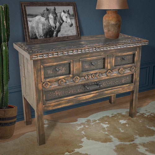 Desert Flower Black Cabinet