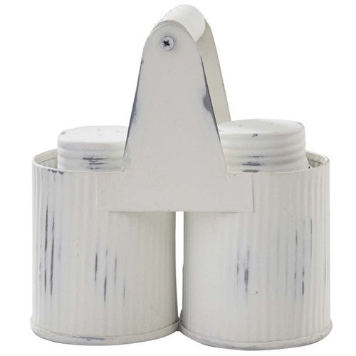 Antiqued Salt & Pepper Caddy