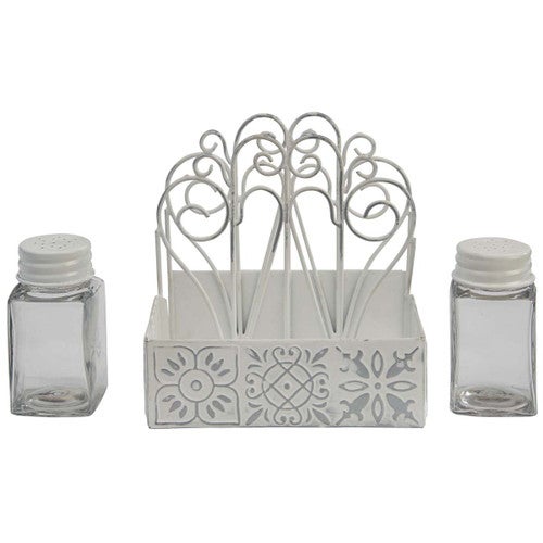 Denise Tile Napkin Caddy with Salt & Pepper Shakers