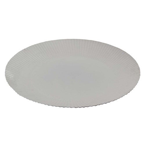 Metal Grooved Serving Platter