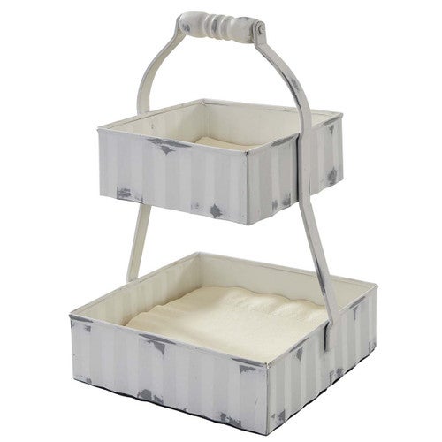 Antiqued Two-Tier Napkin Holder