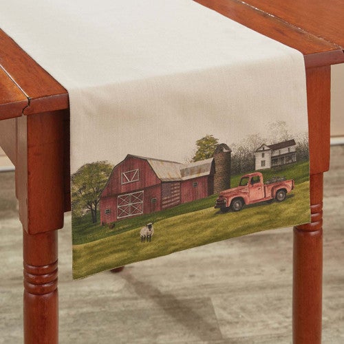 Rustic Farm Life Table Runner - 42 Inch