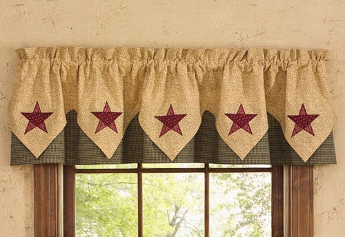 Ruby Stars Valance
