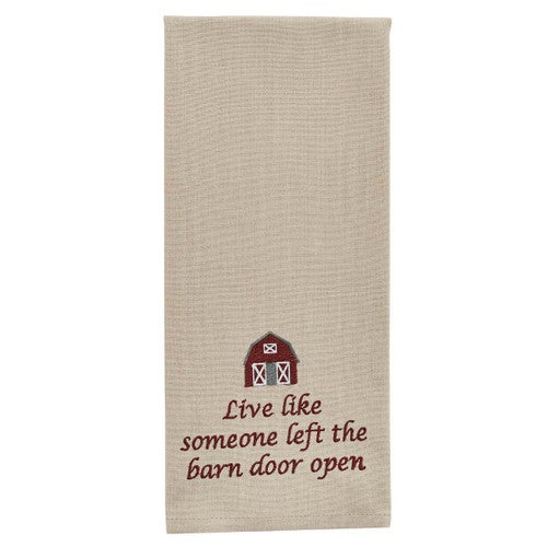 Open Barn Door Dishtowels - Set of 4