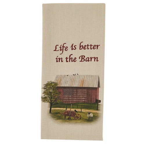 Rustic Farm Life Dishtowels - Set of 4