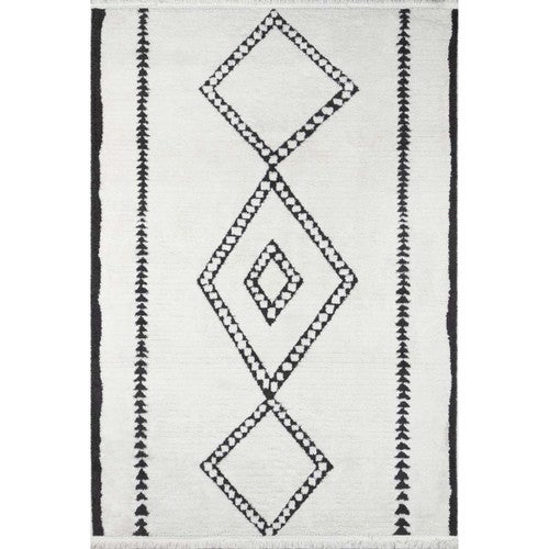 Triple Diamond Ivory Rug - 5 x 7