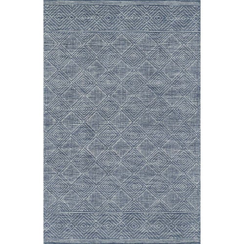 Prairie Palette Geometric Denim Rug - 9 x 12