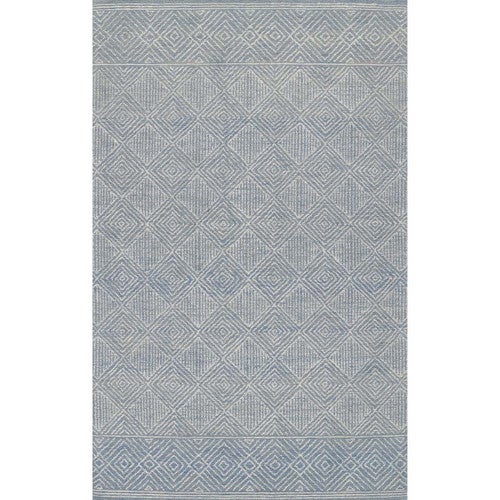Prairie Palette Geometric Blue Rug - 4 x 6