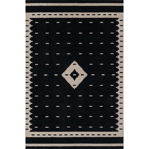Solo Diamond Black Rug - 2 x 3